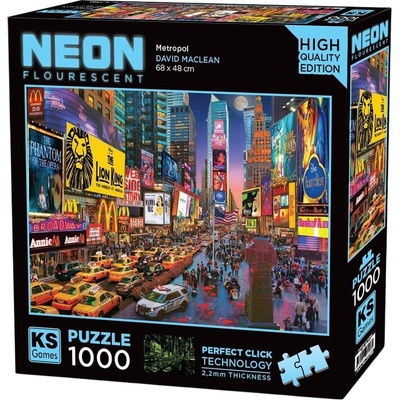 KS Games Неонов пъзел KS Games от 1000 части - Метропол (20766)