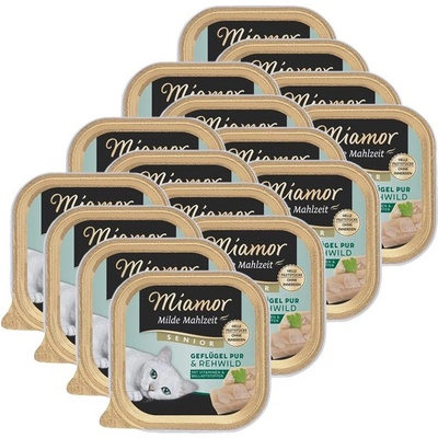 Miamor Milde Mahlzeit Senior hydina & jeleň 16 x 100 g