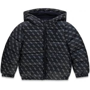 GUESS Яке в тъмносин цвят за мини момче с бели лога Guess