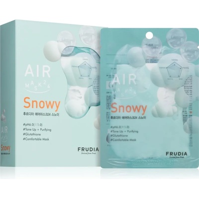 Frudia AIR Snowy платнена маска да уеднакви цвета на кожата 10x25ml