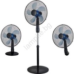 EUROLAMP Подов вентилатор 3 в 1, 50 w/230 v, с диаметър 40 см, черен (eu0722)