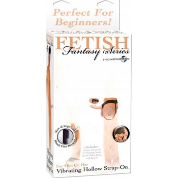 Fetish Fantasy For Him or Her Vibrating Hollow Strap On