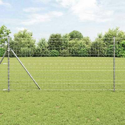 vidaXL Fixační zemní stojan pro Euro oplocení 10 x 1 m Stříbrná