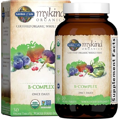 Garden of Life Mykind Organics Vitamin B-complex, 30 Vegan Tablets