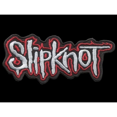 Nášivka SLIPKNOT nápis red middle vyšívaná zažehlovací