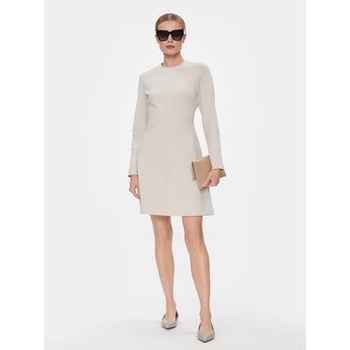 Calvin Klein Každodenní šaty Hw Viscose Fit & Flare Dress K20K206336 Béžová