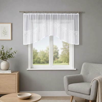 Dekorační oblouková krátká záclona na žabky DANIELA 250x90 cm MyBestHome