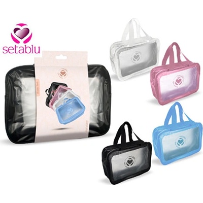 Setablu Etue uni transparent černá
