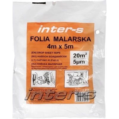 Maliarska fólia 4 m x 5 m x 5 μm INTERS Motive