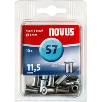 Novus Гайка нит стоманена Novus - ф 7 mm, М5х11.5 mm, 10 бр (045-0045)