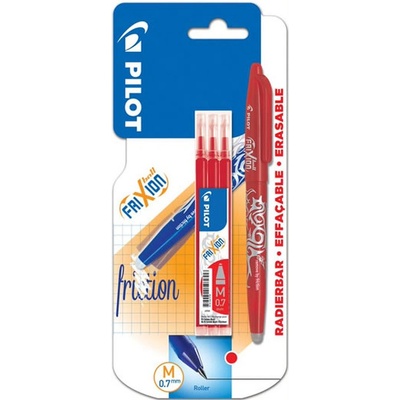 PILOT FriXion Ball + náplň BL 1ks + 3ks náplně, červená