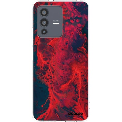 Pouzdro Picasee silikonové Vivo V23 5G Organic red čiré