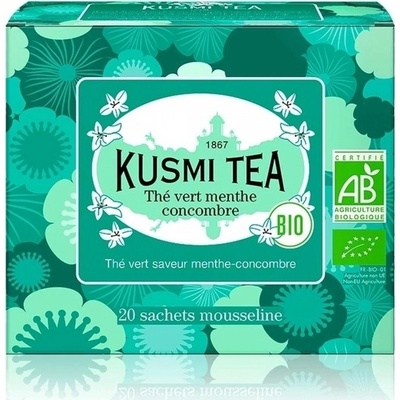Kusmi Tea Porcovaný zelený čaj s okurkou a mátou Bio 20 sáčků