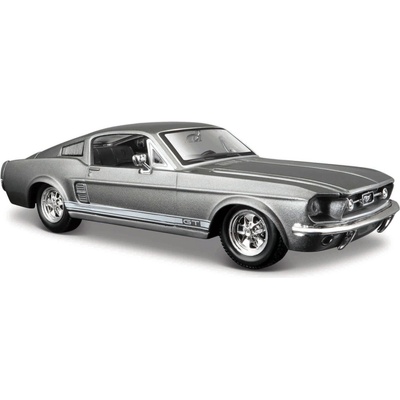 Maisto 1967 Ford Mustang GT metal šedý 1:24