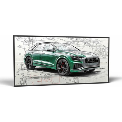 Autá Koncept SUV AUDI | Obraz Vintessia v ráme Rozmery panoráma: 60x120, Rám: Čierny matný-alu