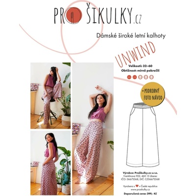 Dámské široké letní kalhoty UNWIND | 32-60 - Česky – Zboží Dáma