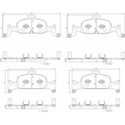 Sada brzdových platničiek kotúčovej brzdy BREMBO XTRA LINE - Ceramic P85164NX