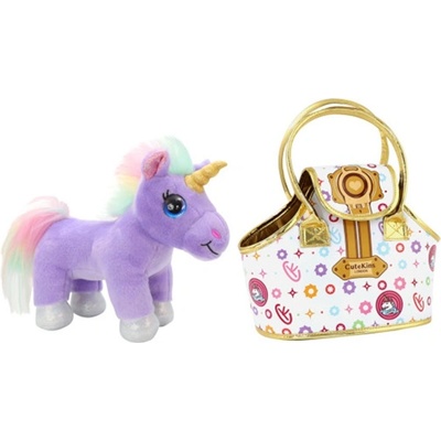 Funville Детска играчка Funville CuteKins - Еднорог в чанта Lou Lou, лилав (51087)