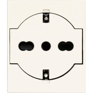 Vimar 30211. B Плосък контакт SICURY Linea, 2P+E P40, унив. стандарт, с детска защита, 2М, White, (VM30211.B)