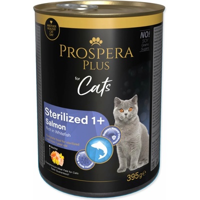 Prospera Plus Sterilized 1+ Lososové paté bohaté na bílou rybu 395 g