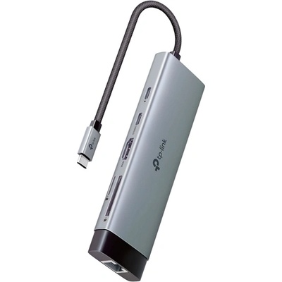 TP-Link USB Type-C HUB с 9 порта 1xHDMI + 1xLAN + 1xPD 100W + 1xUSB-C, 3xUSB +2xCard reader, UH9120C (UH9120C)