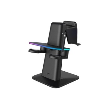 Kiwi Design QC03 RGB vertikální stojan Meta s oficiální značkou Meta Quest 3, Quest 2, Quest PRO černý