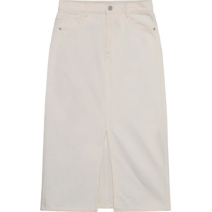 KnowledgeCotton Apparel Дамска пола KnowledgeCotton Apparel Women's Mid Length H. Twill Skirt - Egret - размер 27 (UK) (113-1164-0111)