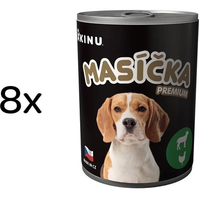 Akinu Masíčka Premium Mleté s jehněčím 8 x 400 g