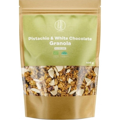 BrainMax Pure Pistácie a Biela čokoláda Granola BIO 400 g