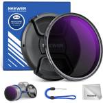 NEEWER 49mm ND2-400 (1-9 Stop) Variable ND Filter with Lens Cap Lanyard Cleaning Cloth Precise Neutral Density Adjustment Gray Filter Fingerprint Scratch-Resistant Multi-Layer Optical Glass - NW