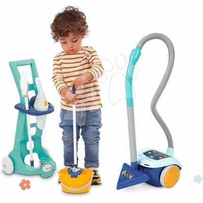 Úklidový vozík a vysavač Cleaning Trolley&Vacuum Cleaner Clean Home Écoiffier s 10 doplňky od 18 měsíců