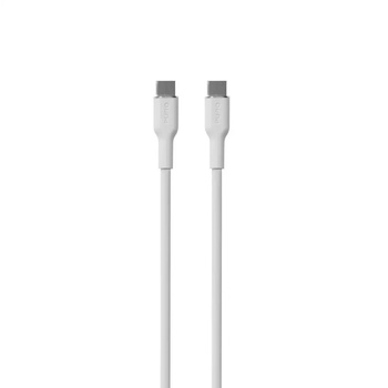 Puro elektrik Puro Soft USB-C - USB-C 60W 1.5m силиконов кабел - бял (PUUSBCUSBCICONWHI)