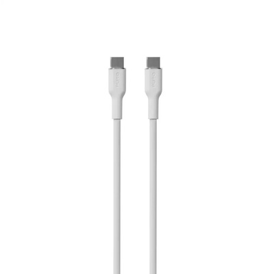 Puro elektrik Puro Soft USB-C - USB-C 60W 1.5m силиконов кабел - бял (PUUSBCUSBCICONWHI)