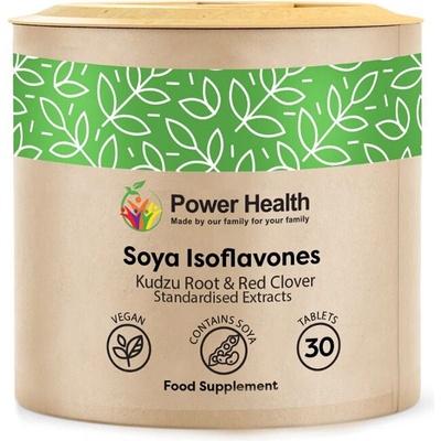 Power Health Изофлавони от соя, кудзу (корен) и червена детелина 30 таблетки | Power Health (076393 (PHPPWPSI30) PWH)