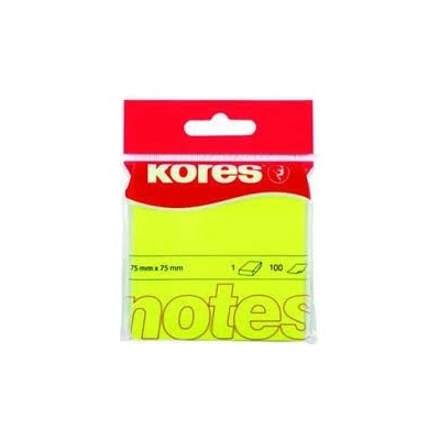 Kores Samolepiace bločky 75x75 - žlté