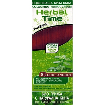 Henna Herbal Time přírodní barva na vlasy ohnivě červena-8 75 ml
