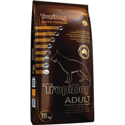 Tropidog Super Premium Adult M & L Lamb & Rice 15 kg