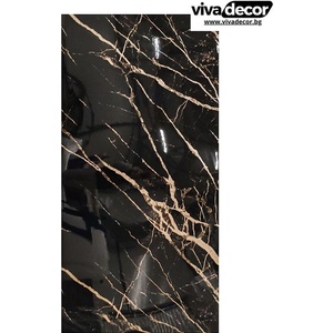  Uv СТЕНЕН ПaНЕЛ | ПВЦ Мраморен панел | Модел: mp 6002 | Цвят: Черно и Злато | Размери: 1220*2600*3мм