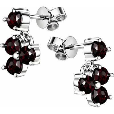 Zlaton Náušnice bílé zlato květina s kameny 1.20cm 2.3g 000093005241