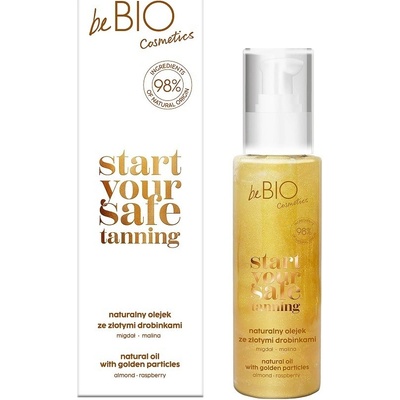 beBIO Safe Tanning výživný tělový olej se třpytkami 100 ml