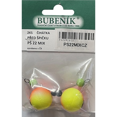 Bubeník číhátko před špičku 22mm 2ks barva červená žlutá