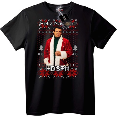 NOONEBRAND Тениска Feliz Navidad Коледен Филм - L, White
