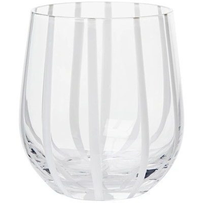 Broste Sklenička Stripe Průhledná 350 ml