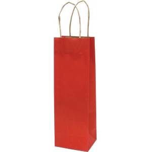 EUROCOM Подаръчна торбичка Eco Bottle, 10x36x10cm, червена (25405-А-ЧЕРВЕН)