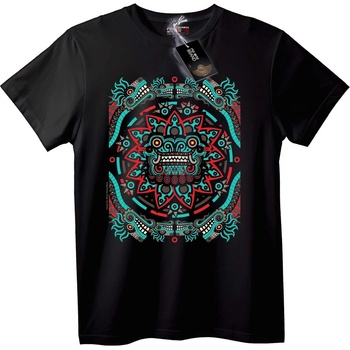 NOONEBRAND Тениска с ацтекски слънчев бог - 7XL, White