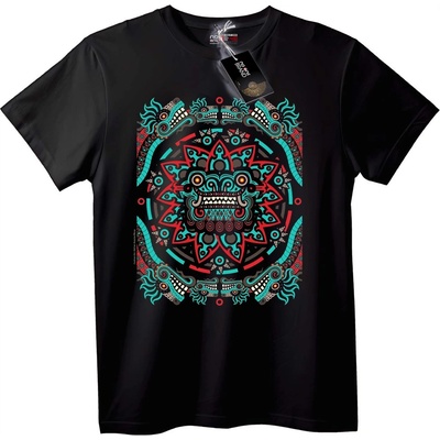 NOONEBRAND Тениска с ацтекски слънчев бог - 7XL, White
