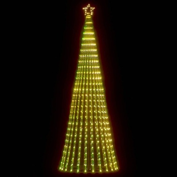 vidaXL LED коледна елха 475 светодиода топло бяло 247 см (4016396)