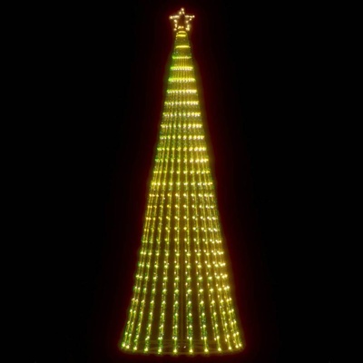 vidaXL LED коледна елха 475 светодиода топло бяло 247 см (4016396)