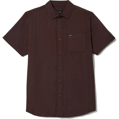 Brixton Мъжка риза с копчета Brixton Charter Slub S/S Woven Shirt - Chocolate - размер XL (033-3012-0114)