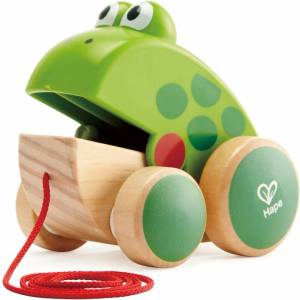 Hape Дървена играчка за дърпане Hape - Жабка (H0361)